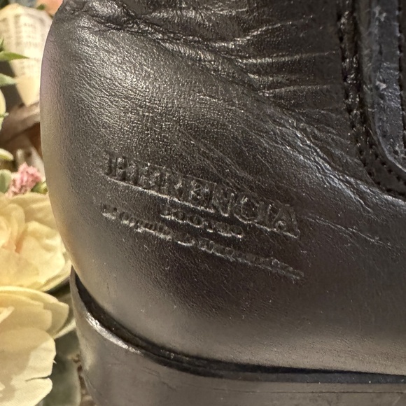 HERENCIA BLACK LEATHER CHELSEA BOOTS | CREW ANKLE PULL TABS | MEXICAN BOOTS - Picture 6 of 11